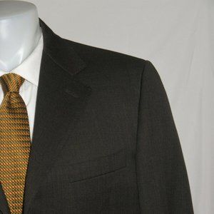 Canali 13320 Brown Nailshead Three Button Suit 40R